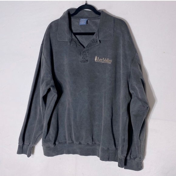 Vintage Ash City Vintage Faded Black Lee Tools Pullover Sweatshirt XXL - Picture 1 of 11